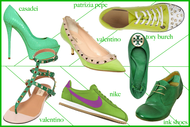 Tweedot blog magazine - primavera estate 2013 tendenza verde scarpe